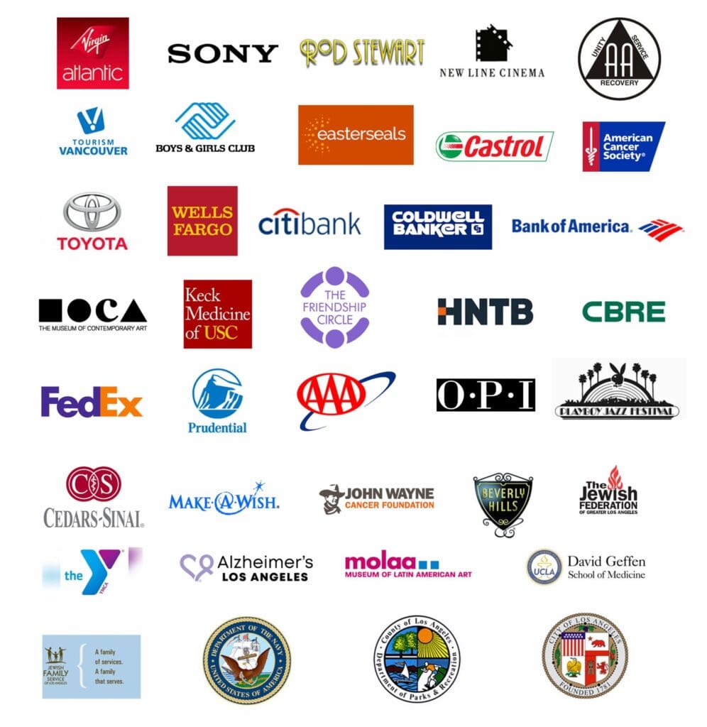 A bunch of logos that are on top of each other